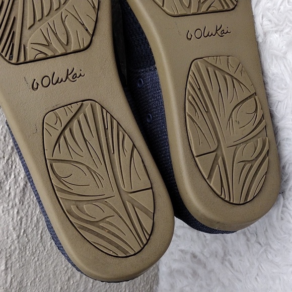 Olukai DeDe Trench Blue Fabric Mesh Waialluna Lace Round Toe Slip On Casual Shoe - Picture 9 of 16